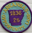 Vintage Arkansas Opportunity Land 25th Us State 1836 Round Embroidered Patch