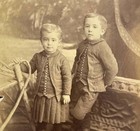 Antique Cabinet Card Photograph Cute Young Boys Schnack Family Portrait