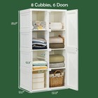 Portable Closet Clothes Foldable Armoire Wardrobe Closet W  8 Cubby Storage