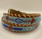 Vintage Thunderbird Native American Seed Beaded Womens M l Belt