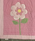 Pottery Barn Kids Pink Flower And Butterfly Quilt Toddler Crib Cover Blanket