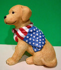 Lenox Patriotic Freedom Puppy Dog Sculpture Golden Retriever New In Box With Coa