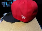 New Era 59fifty Red Lowell Spinners Size 7 3 8  Fitted Baseball Hat Navy  l 