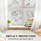 Decorative Window Film Etched Floral privacy Door Film static Cling Glass Film