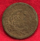 1854 Braided Hair Us Large Cent Copper Coin - Free Shipping