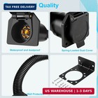 Premium 7 Pin Trailer Connector With Mounting Bracket   heavy-duty 7 Pin Trailer P
