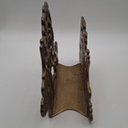 Vtg Ornate Brass Letter Napkin Holder Butterfly Art Nouveau Hollywood Regency 