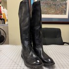 Unworn  Re-enactment Knee-high Tall Black Boots   W zipper Back  Sz Men s 10 5