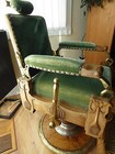 Antique   Koken  147 Congress Hydraulic Oak Barber Chair   Pat 1891 - Circa 1901