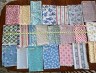 2  Lbs  Vintage Feed Sack Flour Sack Cotton Fabric Partial Lot Novelty Floral