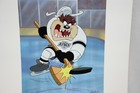Toon Art Los Angeles La Kings Warner Bros Taz Nhl Hockey Slapshot Litho Pp