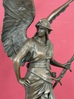 Bronze Statue Sculpture Woman Archangel Nemesis Marble Sword Myth Female Coutan