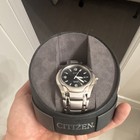 Citizen Eco-drive Titanium Men s Wristwatch Black Dial 100m Water Resistant