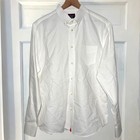 Untuckit White Slim Fit Mens Xl Long Sleeve Button Down Cotton Crisp Dress Shirt