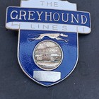 Vintage Greyhound Bus Lines Bus Driver Employee Hat Badge Emblem 1950s