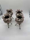 Antique German Set Of 4  800 Silver Historismus   Historizmus Vases