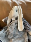 Vintage Handmade Stuffed Rabbit Country Bunny Doll Plush Farmhouse Primitive