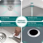 32  Undermount Single Bowl Kitchen Sink  16 Gauge Stainless Steel Sinks 32 x19 