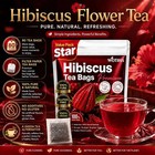 Premium 80 Hibiscus Flowers Tea Bags  100  Natural  Handmade   Pure From Hibi