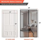 Magnetic Screen Door Heavy-duty Fiberglass Screen Door Pure Black 36x80 In New