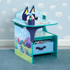 Bluey Chair Desk With Storage Bin - Greenguard Gold Certified  Blue