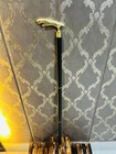 Jaguar Handle Walking Stick Rosewood Cane Brass 3 Fold Wooden Cane 37 