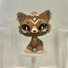 Lps Littlest Pet Shop   Hand Painted   Brown Cat   Ooak Custom   Toy   Doll