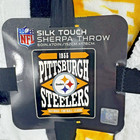 Nfl Football Throw Blanket New 60 x70  Pittsburgh Steelers Sherpa Sports Nwt