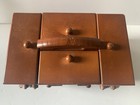 Vintage Singer Sewing Box Accordion Fold Out Wooden Sewing Carry Caddy Organizer