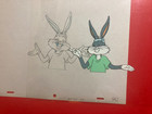 Original Warner Bros Animation Production Cel W  Sketch  Bugs Bunny Loony Tunes