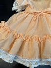 Vtg Nannette Toddler Girls Orange Ruffle Dress Size 24 Months Made In Usa