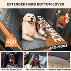 Dog Car Seat Cover For Back Seat  Hard Bottom Back Seat Extender-supports 400lbs
