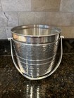 Hammered Silver Aluminum Ice Bucket Made In Italy  Vintage