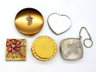 Vintage To Now Compact Mirror Lot Volupte Gold Silver Art Deco Styles Mixed