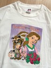 Vintage Disney Beauty And The Beast T-shirt 90s Rare Princess Belle White