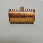 Vintage Gillette Long Comb Double Edge Safety Razor Gold Tone