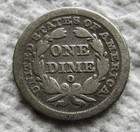 1850-o Seated Liberty Dime Rare Key Date New Orleans Fine   Vf Cleaned Scratched