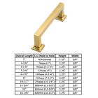 Gold Satin Brass Brushed Modern Cabinet Handles Pulls Kitchen Hardware Stainless