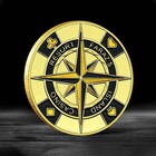 Faraz   s Casino Resort Poker Card Guard Coin Gold Tone Compass Chip Protector