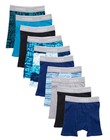 Hanes Boys Boxer Briefs 10-pack Comfort Flex Waistband Tagless Assorted Printed