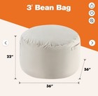 3ft Sofa Bean Bag Chair   Oversized Beanbag For Adults With Soft Removable Cover