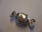 Sterling Silver Pill Box Toffee Style Solid 925 Engraved On Top Oval Shape