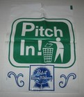Vintage Pabst Blue Ribbon Beer Pitch In Plastic Bag 12  X 9 