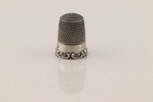 Sterling Silver Vintage Thimble Initials Rm Size 8 Medium Or 16mm Opening