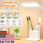 Led Dimmable Desk Light Touch Sensor Table Bedside Reading Lamp Usb Rechargeable