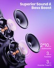 Moukey Portable Party Speaker 280w Bluetooth Singing Machine   2pcs Wireless Mic