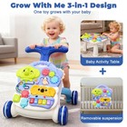 3-in-1 Baby Walker With Piano Sit-to-stand Toddler Push Toy For Walking