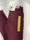 Seven7 Tummy Less Skinny Jeans Women 8 30x31 Maroon Denim High Rise Stretch Nwt