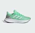 Adidas Green White Silver Mesh Lace-up Low Top Athletic Sneakers Running Jogging