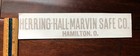 Herring Hall Marvin Safe Co  Lettering Reproduction Sticker  Emblem